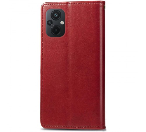 Шкіряний чохол-книжка GETMAN Gallant (PU) для Xiaomi Poco M5 Червоний Шкіряний чохол-книжка GETMAN Gallant (PU) для Xiaomi Poco M5 Червоний