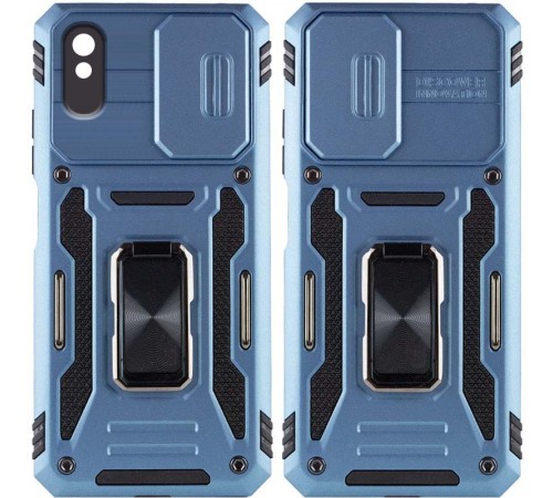 Ударостійкий чохол Camshield Army Ring для Xiaomi Redmi 9A Блакитний / Light Blue Ударостійкий чохол Camshield Army Ring для Xiaomi Redmi 9A Блакитний / Light Blue