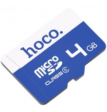 Карта пам'яті Hoco microSDHC Class 10 - 4GB (без адаптера) Синій