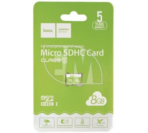 Карта пам'яті Hoco microSDHC Class 10 - 8GB (без адаптера) Green Карта пам'яті Hoco microSDHC Class 10 - 8GB (без адаптера) Green