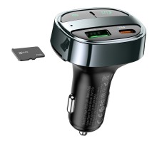 АЗП FM модулятор Hoco E70 PD30W+QC3.0 (1USB-A/1C) Чорний