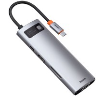 Перехідник HUB Baseus Metal Gleam Series 7-in-1 Multifunctional (WKWG020113) Сірий