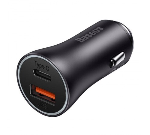 АЗП Baseus Golden Contactor Max Dual USB+Type-C 60W (CGJM0001) Темно-сірий