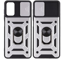 Ударостійкий чохол Camshield Serge Ring для Xiaomi Poco M5 Срібний