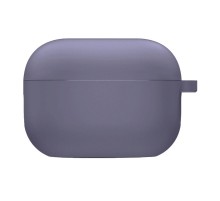 Силіконовий футляр з мікрофіброю для навушників Airpods Pro 2 / Pro Сірий / Lavender Gray
