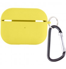 Силіконовий футляр з мікрофіброю для навушників Airpods Pro 2 / Pro Жовтий / Yellow