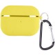 Силіконовий футляр з мікрофіброю для навушників Airpods Pro 2 / Pro Жовтий / Yellow