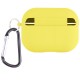 Силіконовий футляр з мікрофіброю для навушників Airpods Pro 2 / Pro Жовтий / Yellow