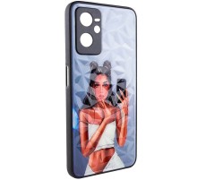 TPU+PC чохол Prisma Ladies для Realme C35 Black in White