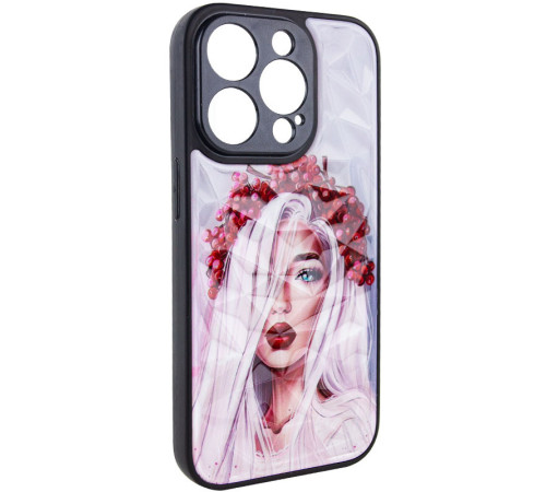 TPU+PC чохол Prisma Ladies для Apple iPhone 14 Pro (6.1") Ukrainian Girl