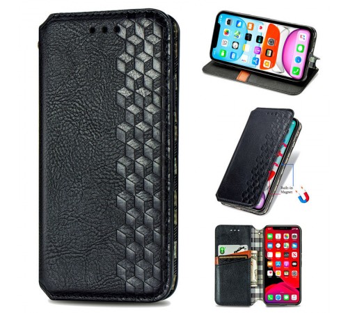 Шкіряний чохол-книжка GETMAN Cubic (PU) для OnePlus 9RT 5G Чорний