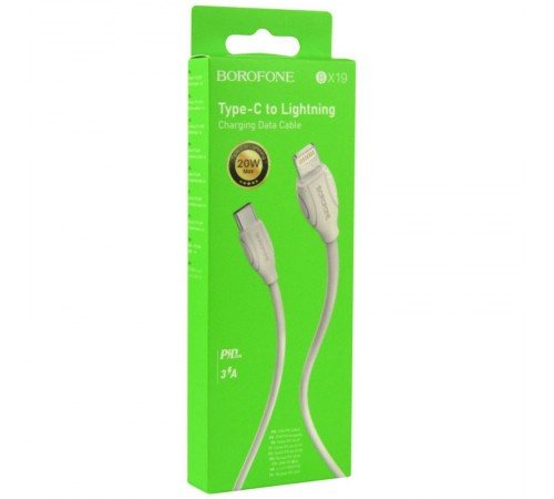 Дата кабель Borofone BX19 Type-C to Lightning (2m) Білий Дата кабель Borofone BX19 Type-C to Lightning (2m) Білий