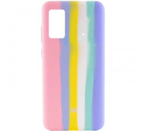 Чохол Silicone Cover Full Rainbow для Xiaomi Poco X4 Pro 5G Рожевий / Бузковий
