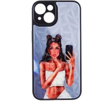 TPU+PC чохол Prisma Ladies для Apple iPhone 14 (6.1") Black in White
