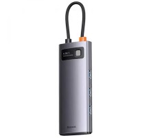 Перехідник HUB Baseus Metal Gleam Series 4-in-1 4xUSB3.0 (WKWG070013) Gray