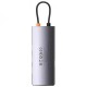 Перехідник HUB Baseus Metal Gleam Series 4-in-1 4xUSB3.0 (WKWG070013) Gray
