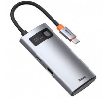 Перехідник HUB Baseus Metal Gleam Series 4-in-1 Type-C (CAHUB-CY) Gray