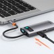 Перехідник HUB Baseus Metal Gleam Series 4-in-1 Type-C (CAHUB-CY) Gray