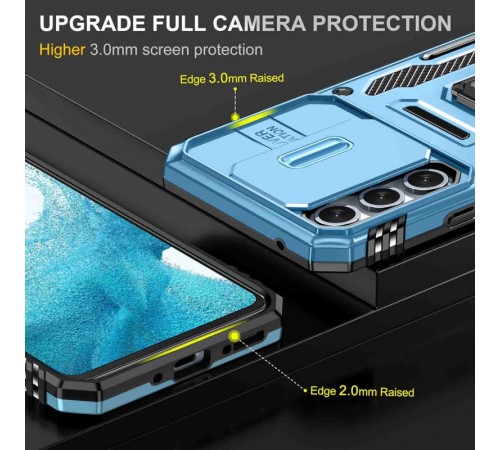 Ударостійкий чохол Camshield Army Ring для Samsung Galaxy S23+ Блакитний / Light Blue Ударостійкий чохол Camshield Army Ring для Samsung Galaxy S23+ Блакитний / Light Blue