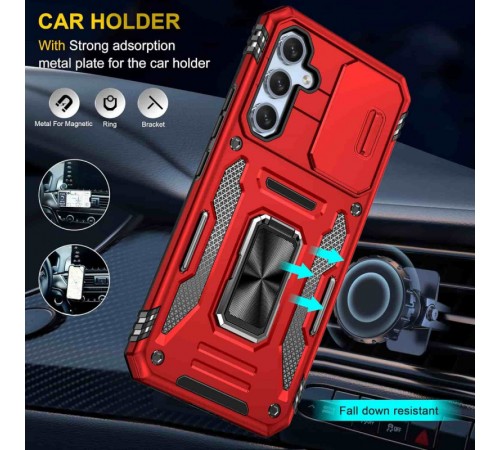 Ударостійкий чохол Camshield Army Ring для Samsung Galaxy S23+ Червоний / Red Ударостійкий чохол Camshield Army Ring для Samsung Galaxy S23+ Червоний / Red