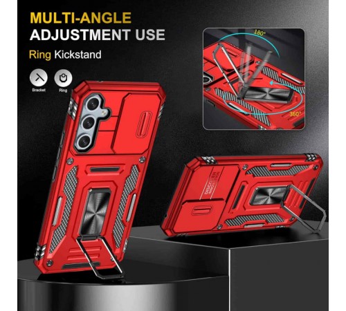 Ударостійкий чохол Camshield Army Ring для Samsung Galaxy S23+ Червоний / Red Ударостійкий чохол Camshield Army Ring для Samsung Galaxy S23+ Червоний / Red