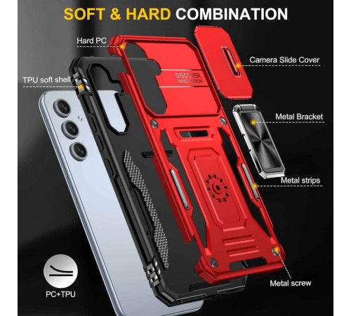 Ударостійкий чохол Camshield Army Ring для Samsung Galaxy S23+ Червоний / Red Ударостійкий чохол Camshield Army Ring для Samsung Galaxy S23+ Червоний / Red