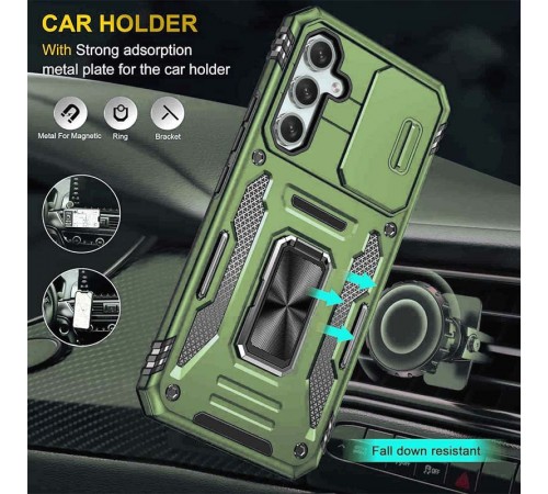 Ударостійкий чохол Camshield Army Ring для Samsung Galaxy S23+ Оливковий / Army Green Ударостійкий чохол Camshield Army Ring для Samsung Galaxy S23+ Оливковий / Army Green
