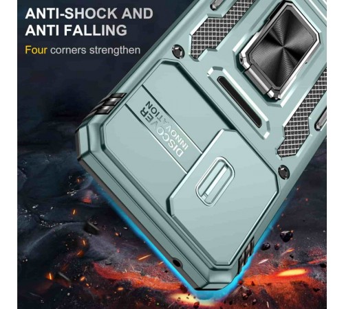 Ударостійкий чохол Camshield Army Ring для Samsung Galaxy S23+ Зелений / Light Green