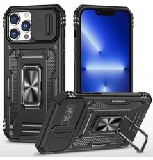 Ударостійкий чохол Camshield Army Ring для Apple iPhone 14 Pro Max (6.7") Чорний / Black