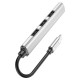 Перехідник Hoco HB26 4in1 (Type-C to USB3.0+USB2.0*3) Silver