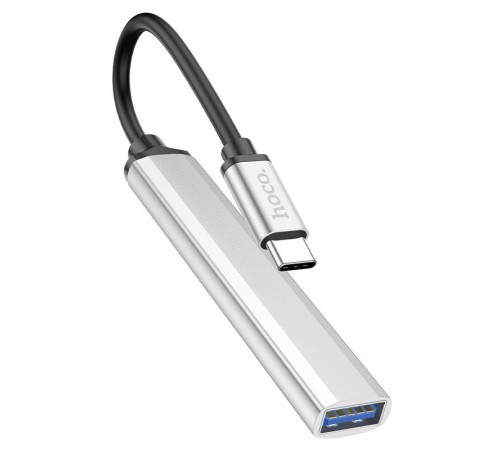 Перехідник Hoco HB26 4in1 (Type-C to USB3.0+USB2.0*3) Silver Перехідник Hoco HB26 4in1 (Type-C to USB3.0+USB2.0*3) Silver