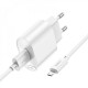 МЗП Hoco C109A Fighter QC3.0 18W (1USB-A) + кабель USB to MicroUSB White