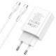 МЗП Hoco C100A with digital display PD20W+QC3.0 (1USB-A/1C) + кабель Type-C to Type-C White