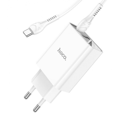 МЗП Hoco C100A with digital display PD20W+QC3.0 (1USB-A/1C) + кабель Type-C to Type-C White МЗП Hoco C100A with digital display PD20W+QC3.0 (1USB-A/1C) + кабель Type-C to Type-C White