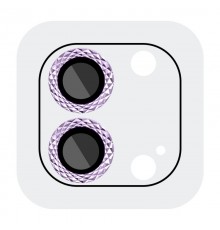 Захисне скло Metal Shine на камеру (у упак.) для Apple iPhone 12 / 12 mini / 11 Фіолетовий / Purple