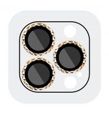 Захисне скло Metal Shine на камеру (у упак.) для Apple iPhone 12 Pro / 11 Pro / 11 Pro Max Золотий / Gold