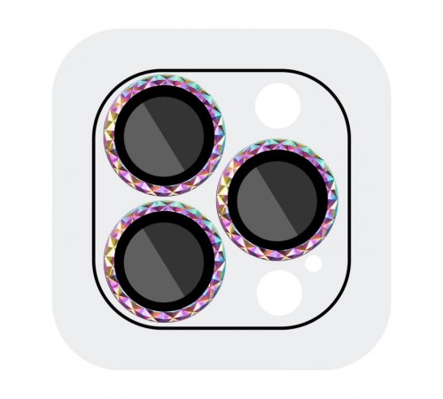 Захисне скло Metal Shine на камеру (у упак.) для Apple iPhone 12 Pro Max Бузковий / Rainbow Захисне скло Metal Shine на камеру (у упак.) для Apple iPhone 12 Pro Max Бузковий / Rainbow