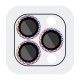 Захисне скло Metal Shine на камеру (у упак.) для Apple iPhone 12 Pro Max Бузковий / Rainbow