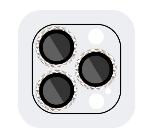 Захисне скло Metal Shine на камеру (у упак.) для Apple iPhone 12 Pro Max Срібний / Silver