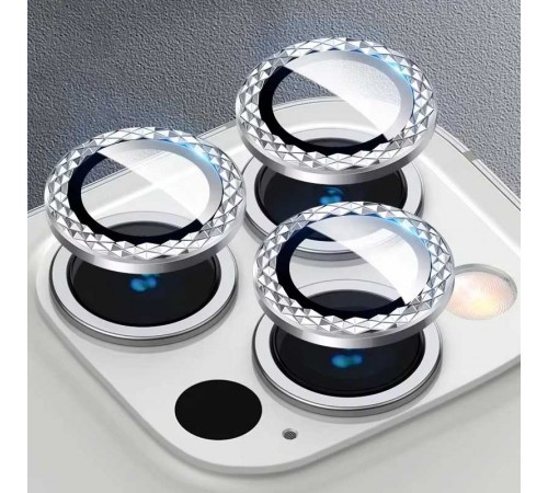 Захисне скло Metal Shine на камеру (у упак.) для Apple iPhone 12 Pro Max Срібний / Silver