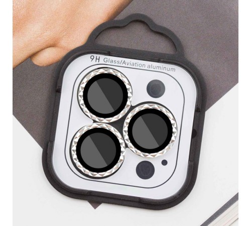 Захисне скло Metal Shine на камеру (у упак.) для Apple iPhone 13 Pro / 13 Pro Max Срібний / Silver Захисне скло Metal Shine на камеру (у упак.) для Apple iPhone 13 Pro / 13 Pro Max Срібний / Silver