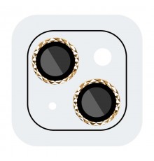 Захисне скло Metal Shine на камеру (у упак.) для Apple iPhone 14 (6.1") / 14 Plus (6.7") Золотий / Gold