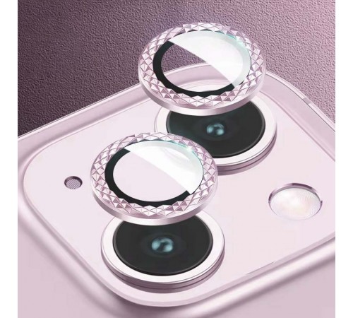 Захисне скло Metal Shine на камеру (у упак.) для Apple iPhone 14 (6.1") / 14 Plus (6.7") Рожевий / Pink