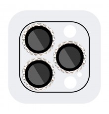 Захисне скло Metal Shine на камеру (у упак.) для Apple iPhone 14 Pro (6.1") / 14 Pro Max (6.7") Срібний / Silver