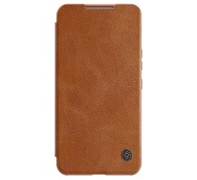 Шкіряний чохол-книжка Nillkin Qin Pro Camshield для Samsung Galaxy S23+ Коричневий