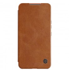 Шкіряний чохол-книжка Nillkin Qin Pro Camshield для Samsung Galaxy S23+ Коричневий