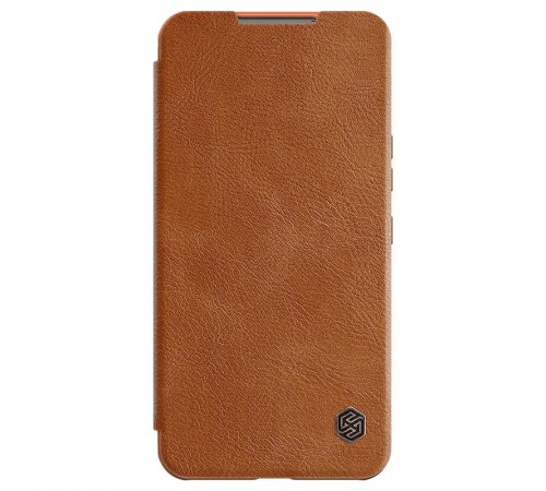 Шкіряний чохол-книжка Nillkin Qin Pro Camshield для Samsung Galaxy S23+ Коричневий