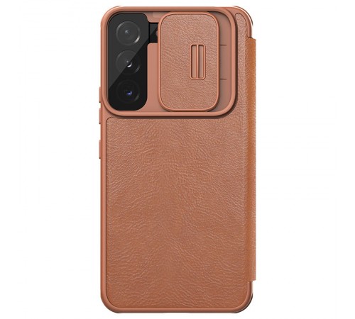 Шкіряний чохол-книжка Nillkin Qin Pro Camshield для Samsung Galaxy S23+ Коричневий