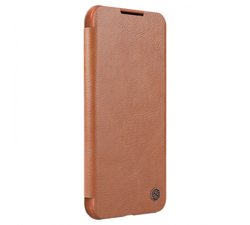 Шкіряний чохол-книжка Nillkin Qin Pro Camshield для Samsung Galaxy S23+ Коричневий