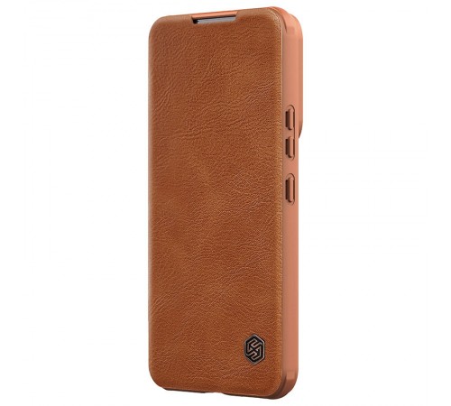 Шкіряний чохол-книжка Nillkin Qin Pro Camshield для Samsung Galaxy S23+ Коричневий